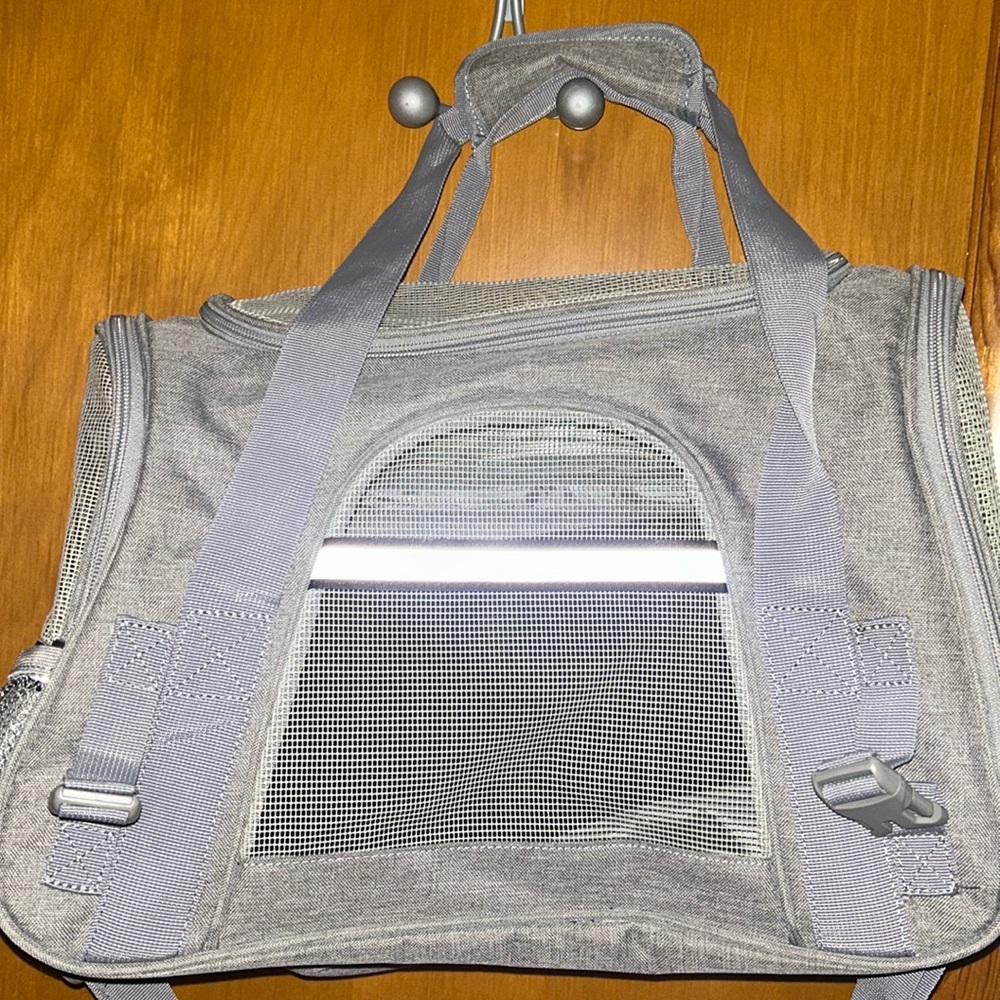 Dog for Carrier Bag with Thick Cotton Cushion Pet Aviation Backpack AntiSuffocat